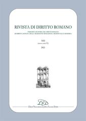 Rivista di diritto romano. Nuova Serie (2021). Vol. 21