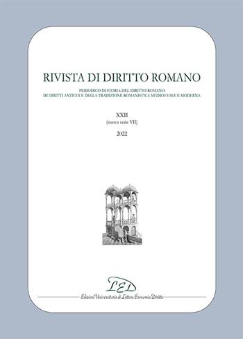 Rivista di diritto romano. Nuova Serie (2022). Vol. 22  - Libro LED Edizioni Universitarie 2023 | Libraccio.it
