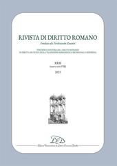 Rivista di diritto romano. Nuova serie (2023). Vol. 23