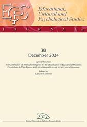Journal of educational, cultural and psychological studies (ECPS journal) (2024). Ediz. bilingue. Vol. 30: The contribution of artificial intelligence to the qualification of educational processes-Il contributo dell’intelligenza artificiale alla qualificazione dei processi di istruzione