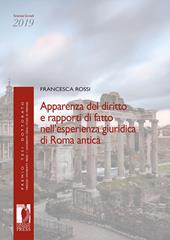 Apparenza del diritto e rapporti di fatto nell'esperienza giuridica di Roma antica