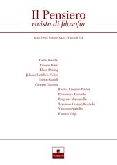 Il pensiero. Rivista di filosofia (1982). Vol. 23/1-2