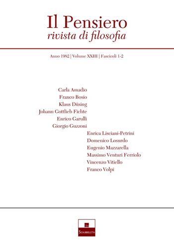Il pensiero. Rivista di filosofia (1982). Vol. 23/1-2  - Libro Inschibboleth 2023, Quaderni della rivista Il pensiero | Libraccio.it