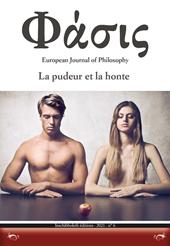 Phàsis. European journal of philosohy (2021). Vol. 6: pudeur et la honte, La.