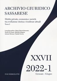 Archivio giuridico sassarese (2022). Vol. 1: Diritto privato, economia e società  - Libro Inschibboleth 2023 | Libraccio.it