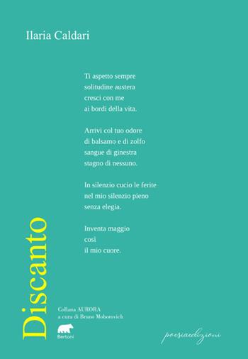 Discanto - Ilaria Caldari - Libro Bertoni 2024, Aurore | Libraccio.it