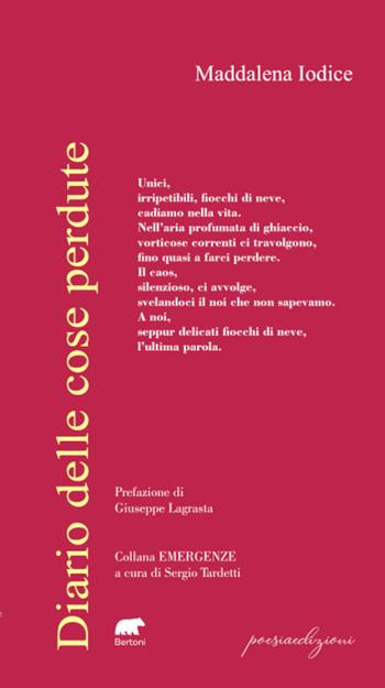 Diario delle cose perdute - Maddalena Iodice - Libro Bertoni 2024, Emergenze | Libraccio.it