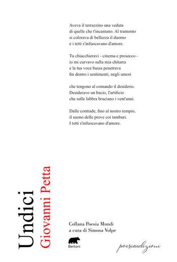 Undici - Giovanni Petta - Libro Bertoni 2024, Poesia mundi | Libraccio.it