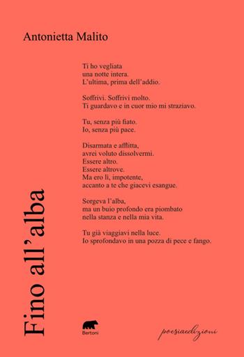 Fino all'alba - Antonietta Malito - Libro Bertoni 2024, Poesiaedizioni | Libraccio.it