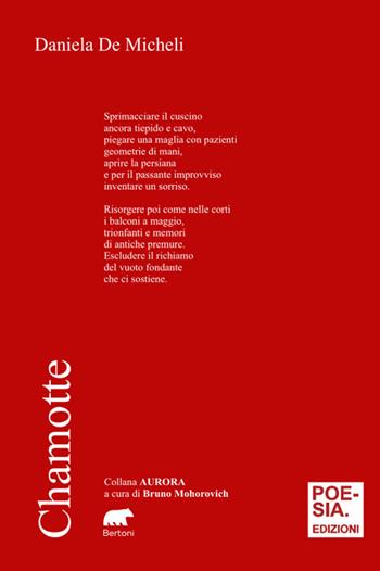 Chamotte - Daniela De Micheli - Libro Bertoni 2025, Aurora/verblu | Libraccio.it
