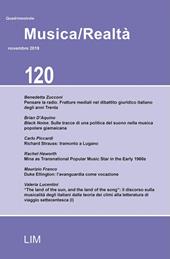 Musica/realtà (2019). Vol. 120: Novembre.