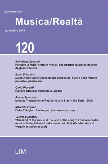 Musica/realtà (2019). Vol. 120: Novembre.  - Libro LIM 2020 | Libraccio.it