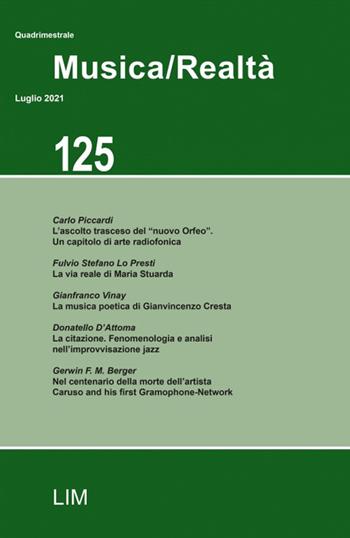 Musica/realtà (2021). Vol. 125  - Libro LIM 2021 | Libraccio.it