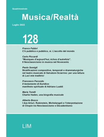 Musica/realtà (2022). Vol. 128  - Libro LIM 2023 | Libraccio.it