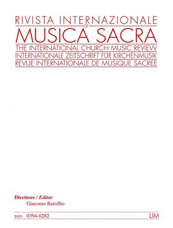 Rivista internazionale di musica sacra (2023). Vol. 1/2 - Nicola Tangari - Libro LIM 2026, Fuori collana | Libraccio.it