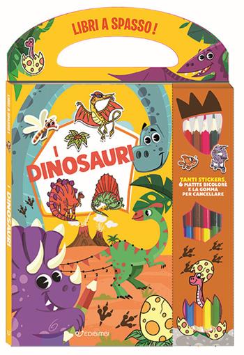 I dinosauri. Libri a spasso. Ediz. a colori. Con gomma. Con 6 matite bicolore  - Libro Edibimbi 2023 | Libraccio.it