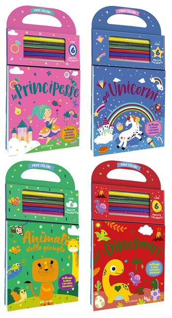 Gli unicorni-Animali della giungla-I dinosauri-Le principesse. Ediz. illustrata  - Libro Edibimbi 2025, Primi colori | Libraccio.it