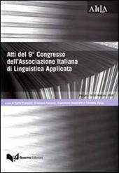 Atti del 9º congresso dell'associazione italiana di linguistica applicata