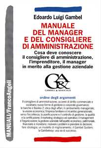 Image of Manuale del manager e del consigliere di amministrazione. Che cos...
