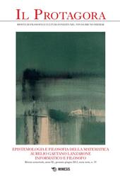 Il Protagora. Vol. 19: Epistemologia e filosofia della matematica. Aurelio Gaetano Lanzarone informatico e filosofo.