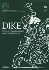 Dike. Rivista di storia del diritto greco ed ellenistico (2015). Vol. 18