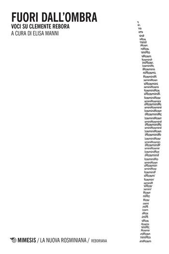 Fuori dall'ombra. Voci su Clemente Rebora  - Libro Mimesis 2018, La nuova rosminiana. Reboriana | Libraccio.it