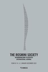 The Rosmini society. Rosminianesimo filosofico international journal (2022). Vol. 1-2