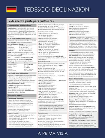 Scheda a prima vista: tedesco declinazioni  - Libro Logos 2023, A prima vista | Libraccio.it