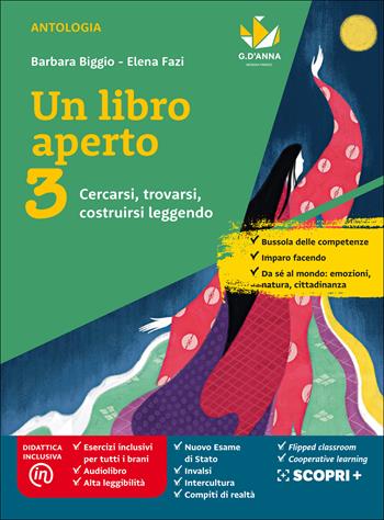 Un libro aperto. Cercarsi, trovarsi, costruirsi leggendo. Con Bussola delle competenze, Quaderno delle competenze. Per la Scuola media. Vol. 3 - Barbara Biggio, Elena Fazi - Libro D'Anna 2019 | Libraccio.it