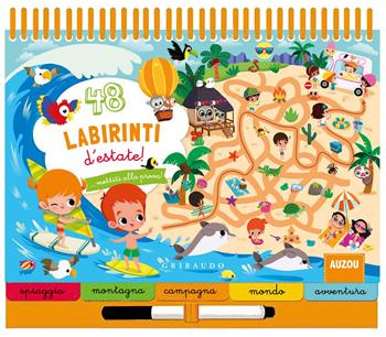 Labirinti d'estate. Ediz. a colori. Ediz. a spirale. Con gadget  - Libro Gribaudo 2020, Disegna e crea | Libraccio.it