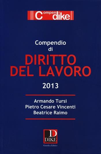 Compendio di diritto del lavoro - Armando Tursi, Pietro Cesare Vincenti, Beatrice Raimo - Libro Dike Giuridica 2013, Compendi | Libraccio.it