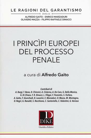 I principi europei del processo penale  - Libro Dike Giuridica 2016, Giustizia penale attuale | Libraccio.it