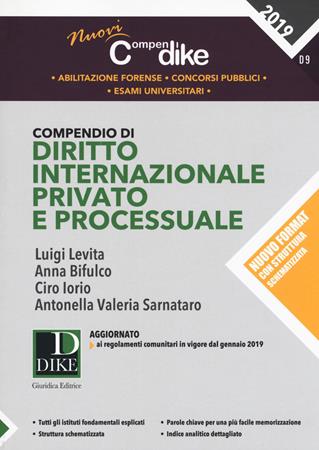 Compendio di diritto internazionale privato e processuale - Luigi Levita, Anna Bifulco, Ciro Iorio - Libro Dike Giuridica 2019, Nuovi compendi | Libraccio.it