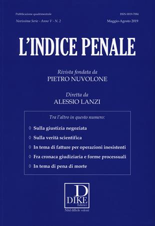 L'indice penale (2019). Vol. 2  - Libro Dike Giuridica 2019 | Libraccio.it