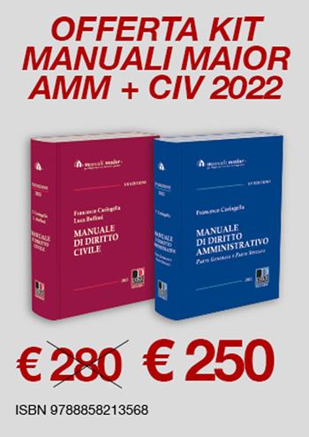 Kit manuali maior 2022: Amministrativo + Civile - Francesco Caringella, Luca Buffoni - Libro Dike Giuridica 2022, Manuali | Libraccio.it
