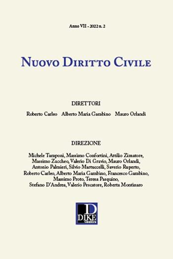 Nuovo diritto civile (2022). Vol. 2  - Libro Dike Giuridica 2022 | Libraccio.it