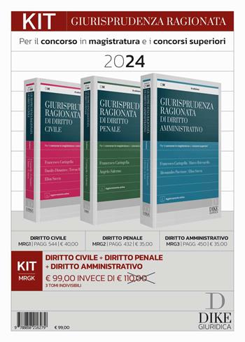 Kit giurisprudenza ragionata. Civile, amministrativo e penale. Per il concorso in magistratura e concorsi superiori - Francesco Caringella, Danilo Dimatteo - Libro Dike Giuridica 2024 | Libraccio.it