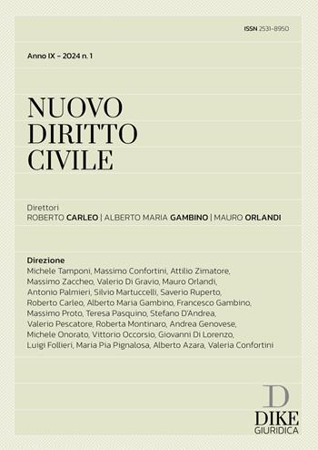 Nuovo diritto civile (2024). Vol. 1  - Libro Dike Giuridica 2024 | Libraccio.it