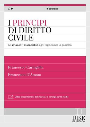 I principi del diritto civile. Gli strumenti essenziali di ogni ragionamento giuridico. Con aggiornamento online - Francesco Caringella, Francesco D'Amato - Libro Dike Giuridica 2024 | Libraccio.it