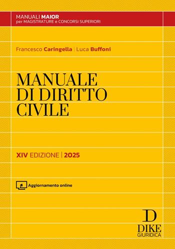 Manuale di diritto civile. Ediz. maior. Con aggiornamento online - Francesco Caringella, Luca Buffoni - Libro Dike Giuridica 2025, Manuali | Libraccio.it