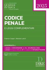 Codice penale e leggi complementari 2025. Con aggiornamento codice online