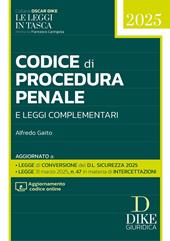 Codice di procedura penale e leggi complementari Pocket 2025. Con aggiornamento codice online