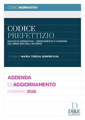 Codice prefettizio. Addenda di aggiornamento. Febbraio 2026