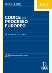 Codice del processo europeo. Con aggiornamento codice online
