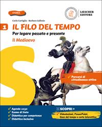 Il filo del tempo. Per legare passato e presente. Con La storia a colpo d'occhio. Per la Scuola media. Vol. 1: Il medioevo - Carlo Cartiglia, Barbara Gallesio - Libro Loescher 2020 | Libraccio.it
