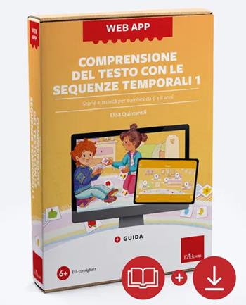 Comprensione del testo con sequenze temporali. Storie e attività per bambini da 6 a 8 anni. Web app. Con software - Elisa Quintarelli - Libro Erickson 2025, Software didattico | Libraccio.it
