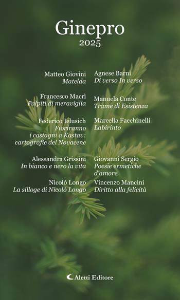 Ginepro 2025  - Libro Aletti editore 2025, Panorama della poesia contemporanea | Libraccio.it