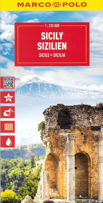 Sicilia 1:225.000  - Libro Marco Polo 2025, Carte stradali Marco Polo | Libraccio.it