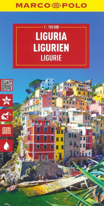 Liguria 1:150.000  - Libro Marco Polo 2025, Carte stradali Marco Polo | Libraccio.it
