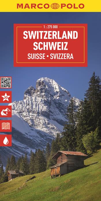 Svizzera 1:275.000  - Libro Marco Polo 2023, Carte stradali Marco Polo | Libraccio.it